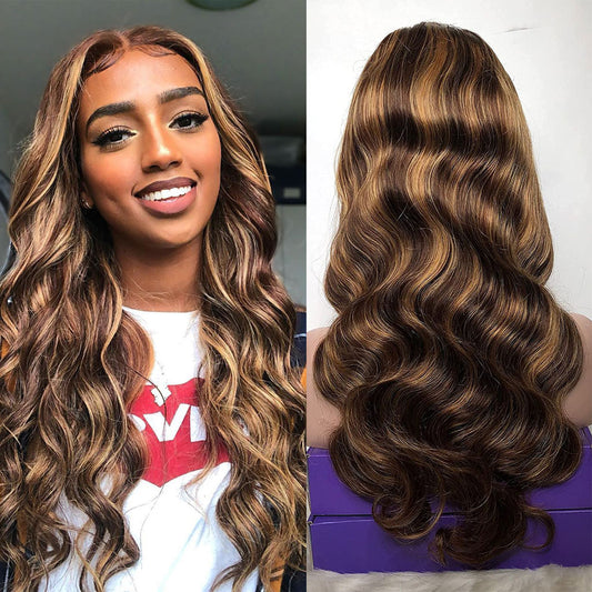     P4-27-Highlight-wig-4x4-body-wave-lace-closure-wig-body-wave-closure-wig-colored-human-hair-wigs